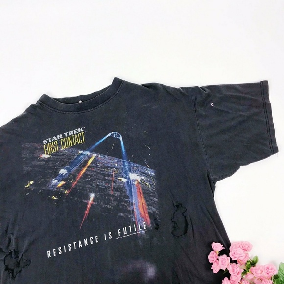 💖 SOLD 💖 Vintage 1996 Star Trek Distressed Shirt - Picture 4 of 4